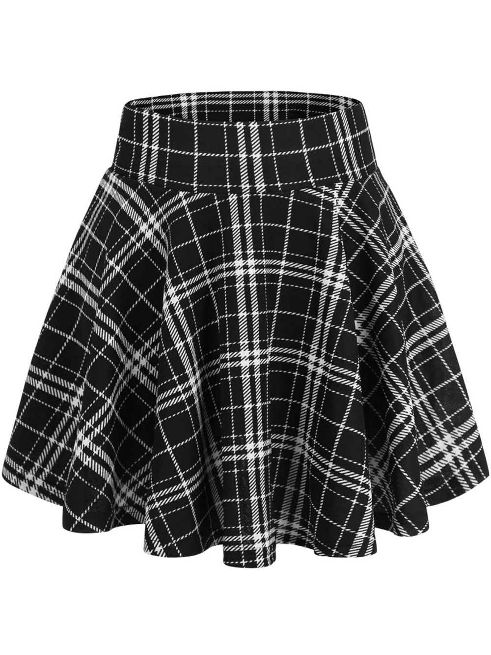 DJT Fashion Black Plaid Skort Size M